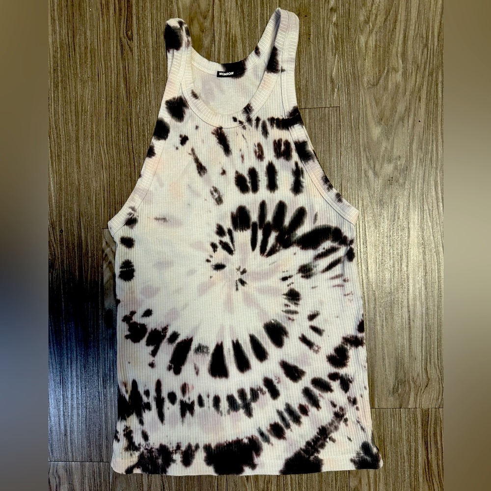 Monrow ribbed tie dye tank small